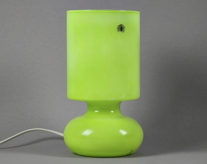 Y2K Design IKEA 'Lykta' Lime-Green Glass Table Lamp, 2006.