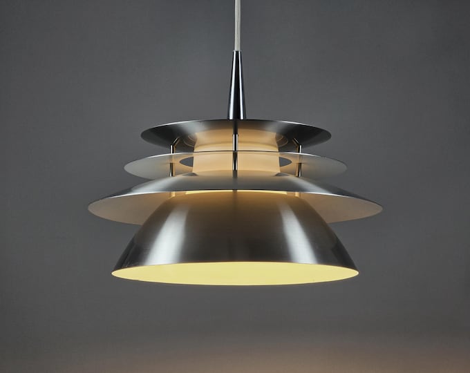 Vintage 1990s BELID T1193 Scandinavian Mid-Century Modern Pendant Lamp.