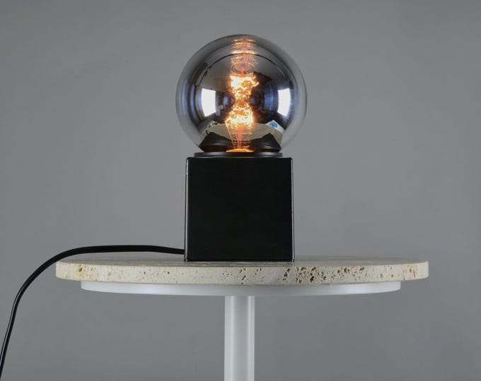 Vintage 1970s PHILIPS Kubus Aluminium Table Light • Retro Dutch Design Table Lamp.