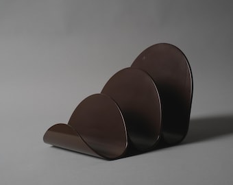 Schweizer Design West Germany Brown Plastic Desk Organizer Caddy, Space Age Rack 1970s.