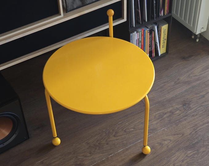 Postmodern Design - Rare Vintage Foldable 1986 IKEA Bogen Yellow Table  - Designed By Tord Björklund.