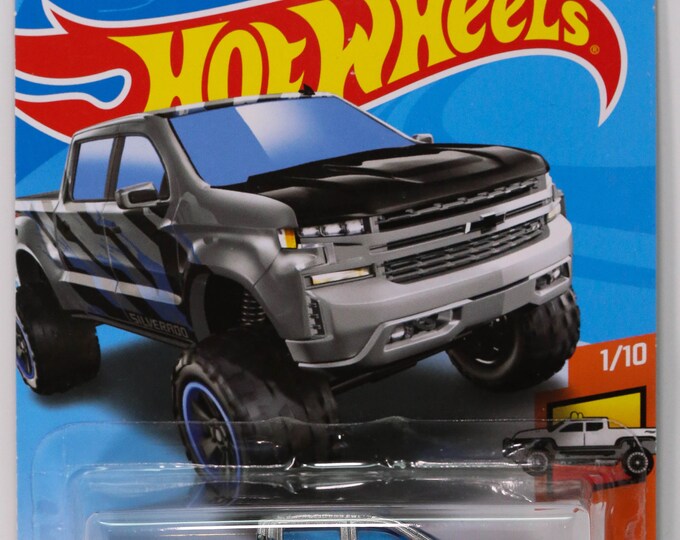 Hot Wheels '19 Chevy Silverado Trail Boss LT Pickup HW Hot Trucks FYG47 - Kmart Exclusive - Plus (+) a Bonus Hot Wheel - Rare
