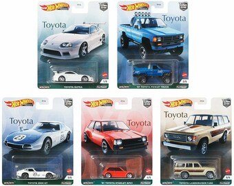 Hot Wheels Premium Car Culture 2022 TOYOTA - FPY86-956H - H Case Set of 5 Cars - Premium with Real Riders