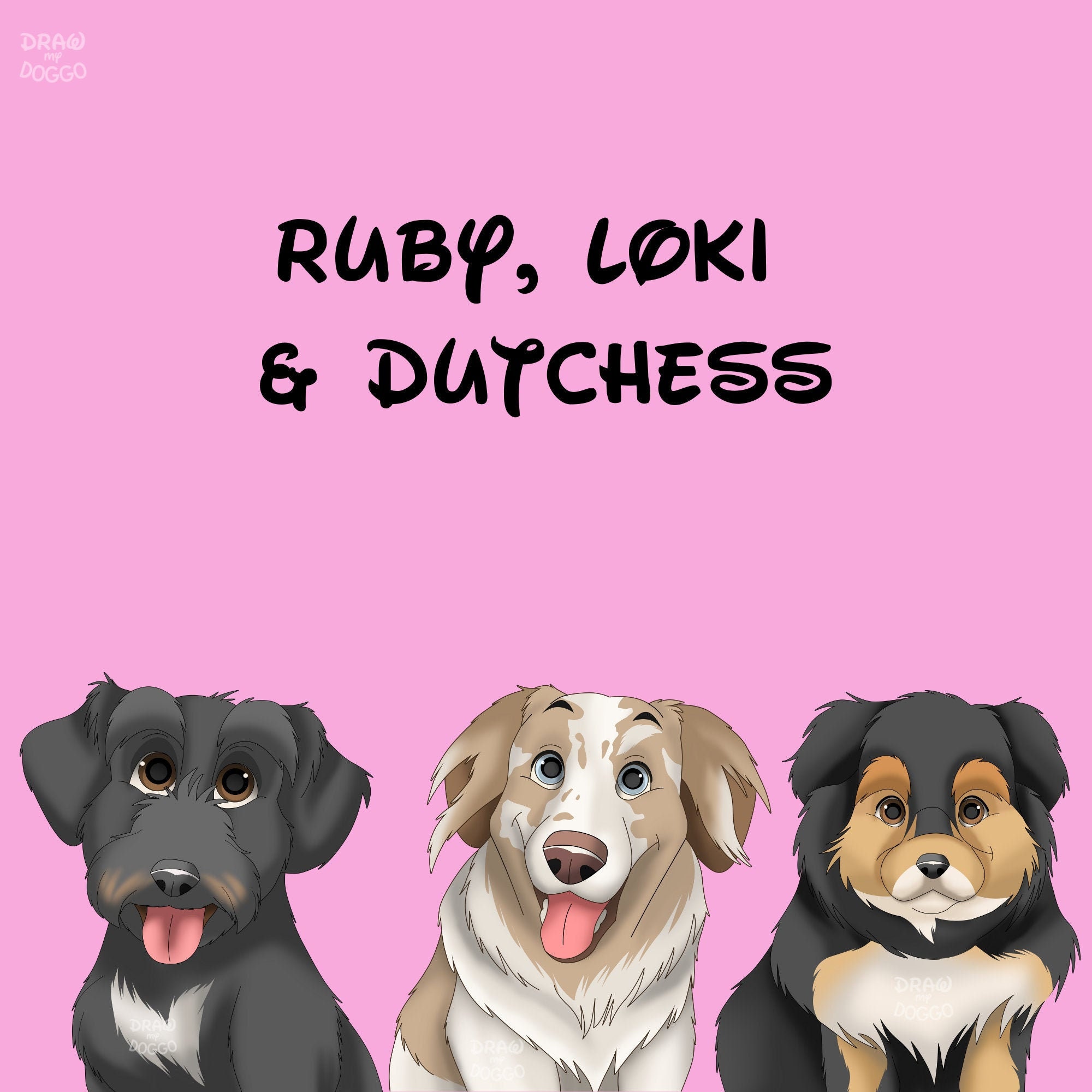 3 Dogs Disney Portrait 3 Dogs Portrait 3 Dogs Cartoon - Etsy 3 Dogs Disney Portrait 3 Dogs Portrait 3 Dogs Cartoon - Etsy