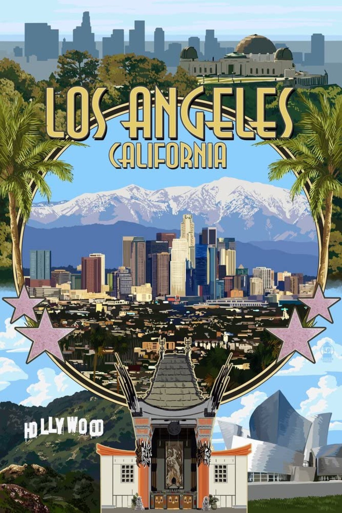 Affiche de Los Angeles Californie Etsy