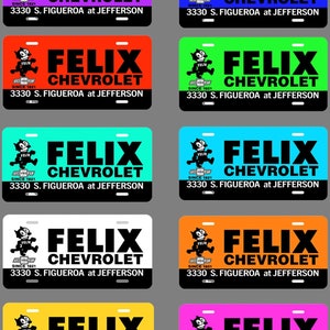 Felix | Custom Aluminium License Plate | Lowrider | Chevrolet