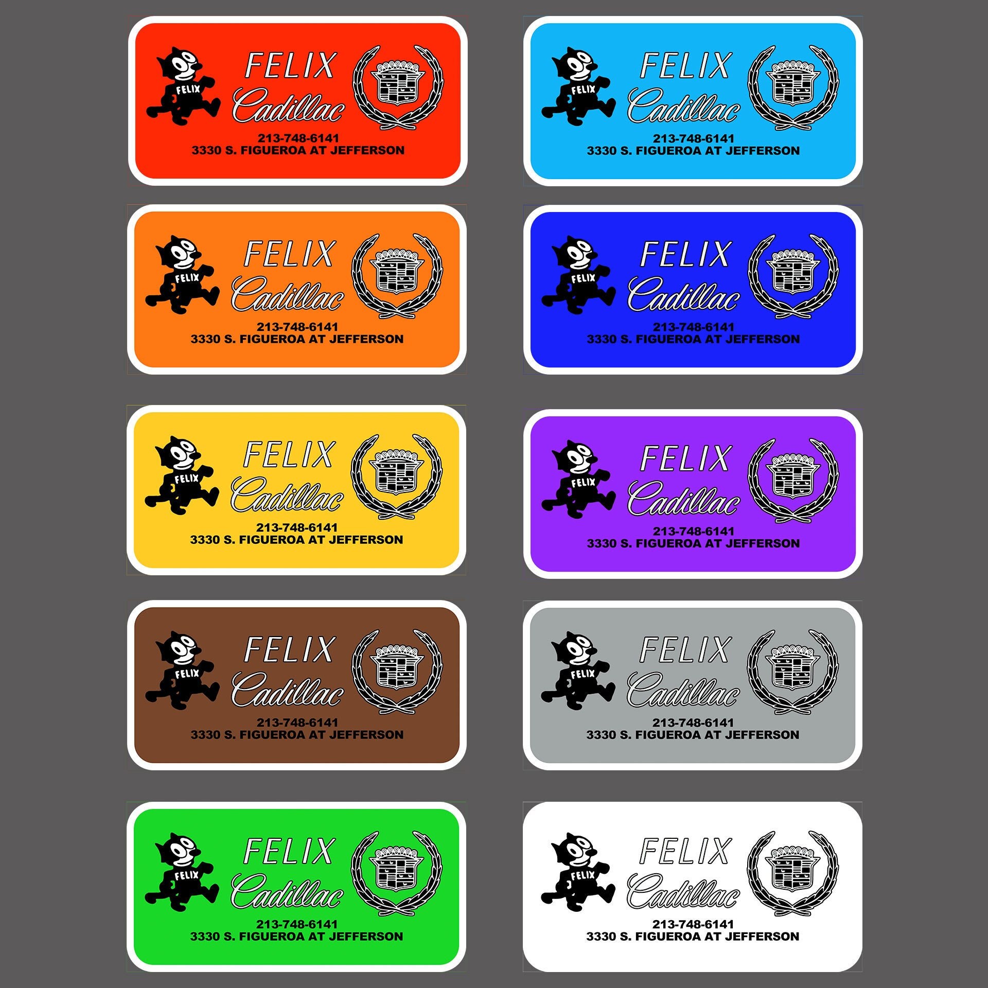 Felix | Cadillac | Custom Aluminum License Plate | Lowrider - Etsy