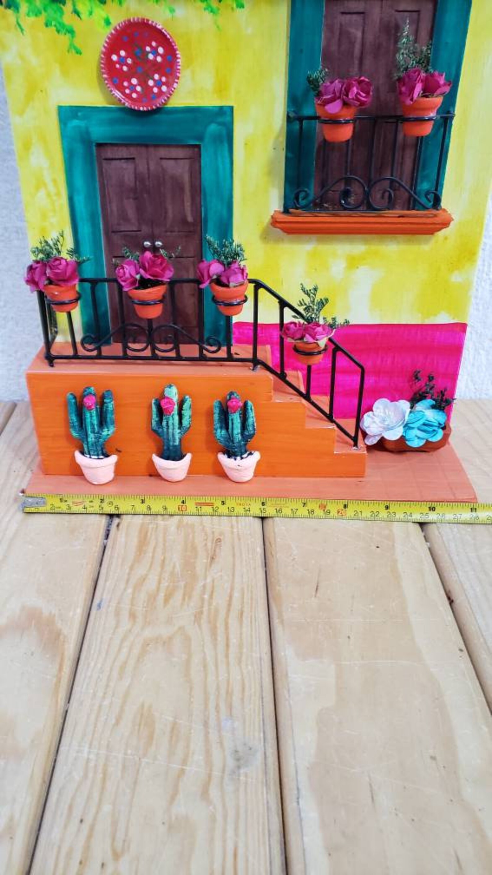 Large Mexican Grandparents House Wooden Wall Hanging Hand Etsy