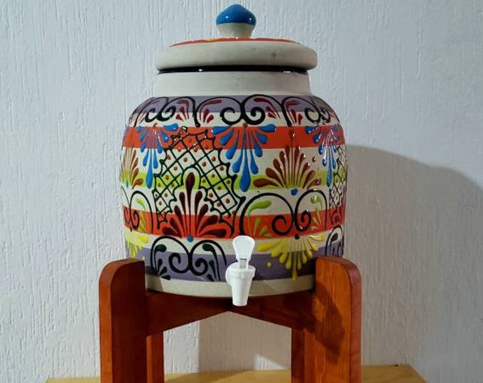 WATER CROCK Talavera Mexican Pottery Water Dispenser Glazed Etsy
