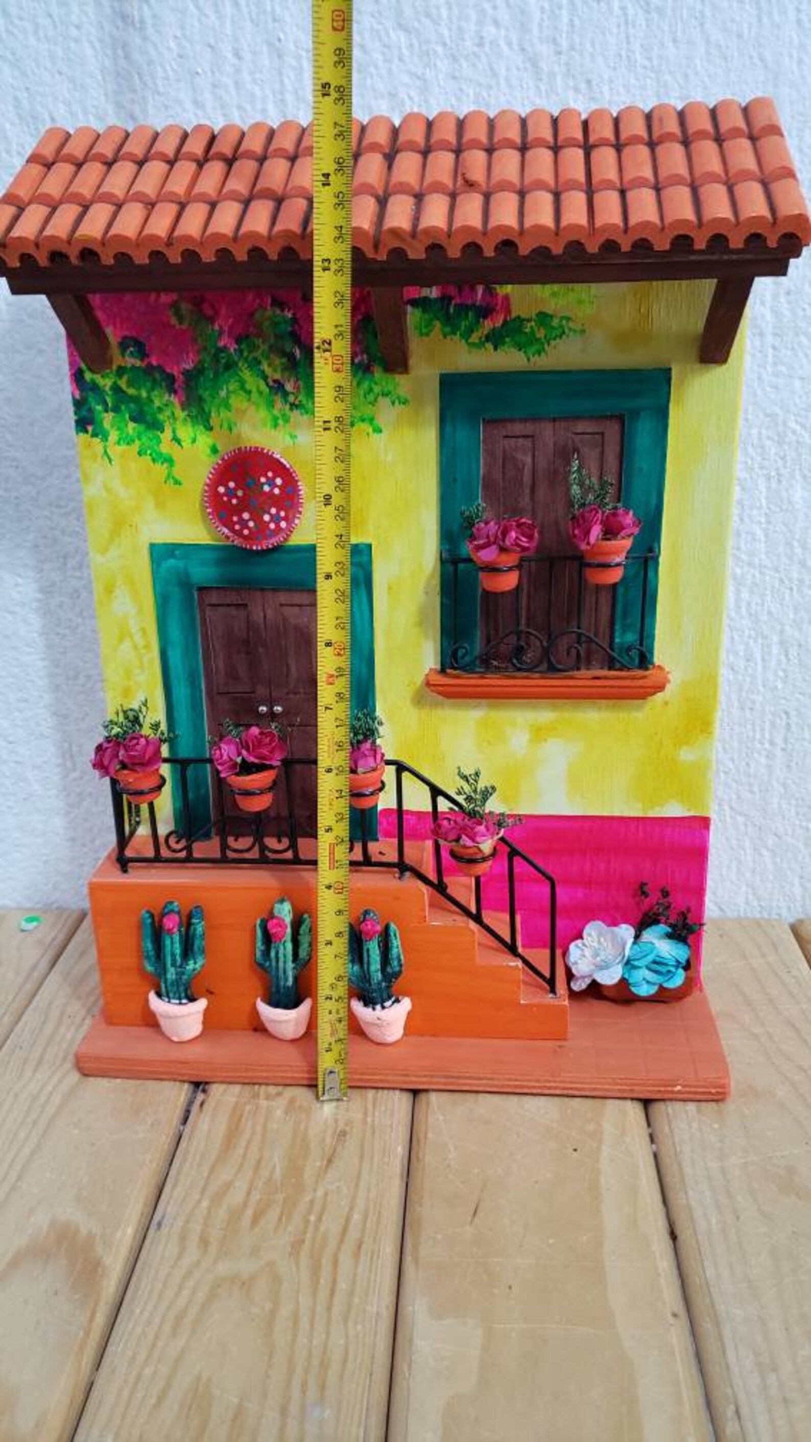 Large Mexican Grandparents House Wooden Wall Hanging Hand Etsy