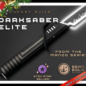 Darksaber Elite Neopixel Lightsaber, Includes Blade and Hard Case, Holloween Cosplay, Dueling Lightsaber, Star Wars