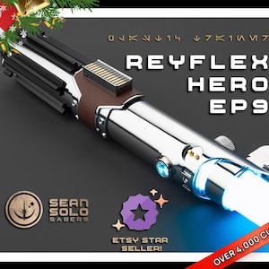 Rey Skywalker Neopixel Lightsaber or Baselit Lightsaber with Blade and Hard Case, Baselit, XenoPixel V3 or Proffieboard 2.2, Star Wars