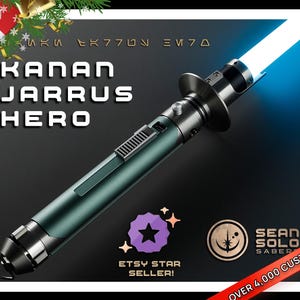 Kanan Jarrus&#39; Neopixel Lightsaber or Baselit Lightsaber with Blade and Hard Case, Baselit, XenoPixel V3 or Proffieboard 2.2, Star Wars