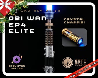 Obi Wan Kenobi Neopixel Sable de luz: Crystal Chamber Proffie EP4 Cosplay