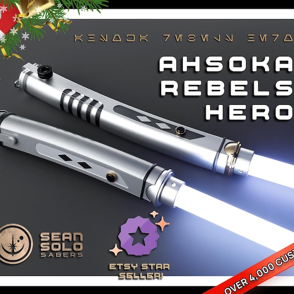 Ahsoka Tano Neopixel-lichtzwaard: witte dubbele sabels, smoothswing | Star Wars-cosplayduelleercadeau