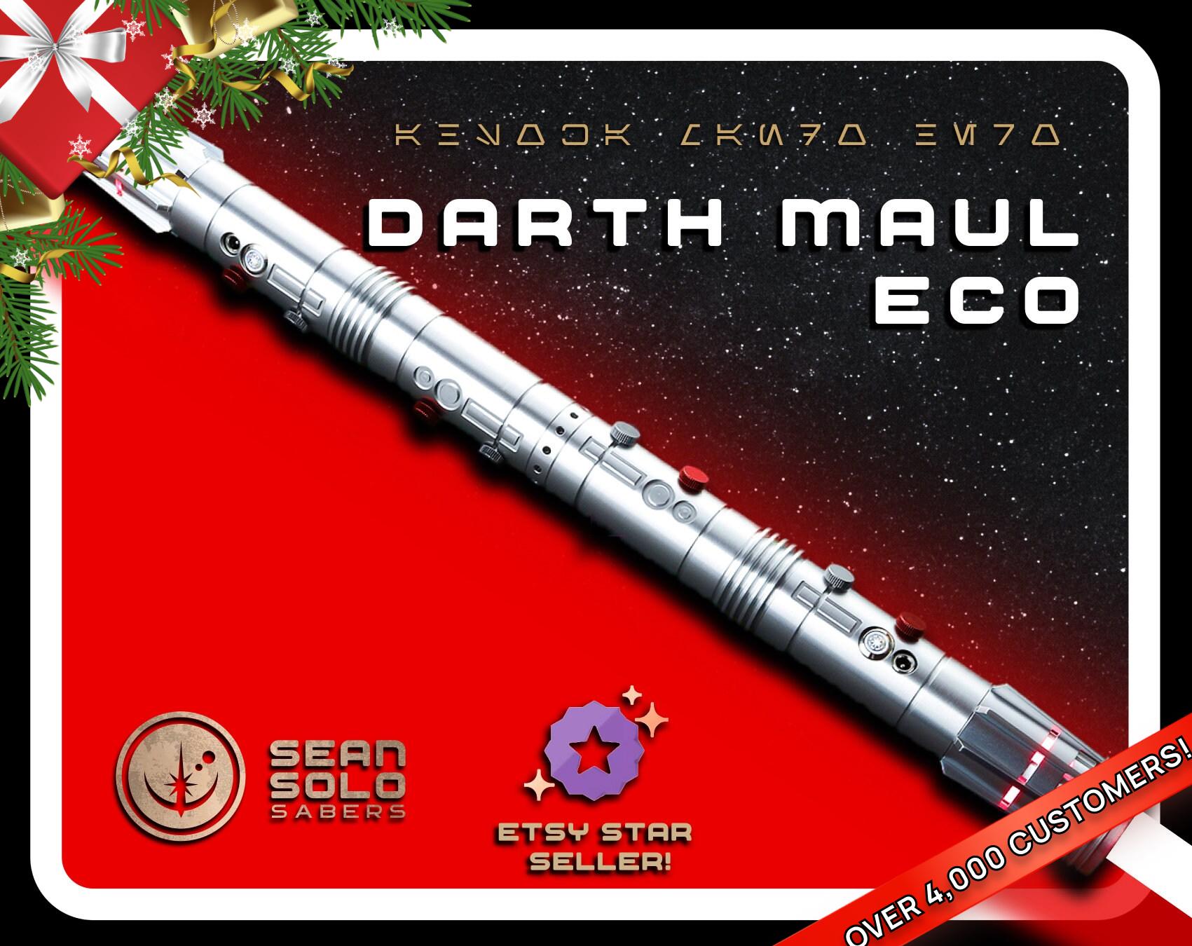 Darth Maul Neopixel Lightsaber Staff, Baselit, Neo Xeno V3 Lightsaber with 2 Blades & 2 Hilts, Proffie Soundboard Scifi Cosplay Star Wars