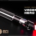 Vader's EP4/5 Neopixel Lightsaber or Baselit Lightsaber with Blade and Hard Case, Smoothswing, Baselit, XenoPixel V2 or Proffieboard 2.2 