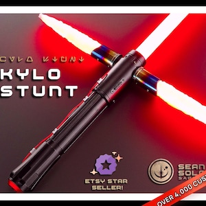 Kylo Ren Neopixel Lightsaber | Custom FX | Realistic Crossguard Saber | Smooth Swing | Cosplay & Collectibles