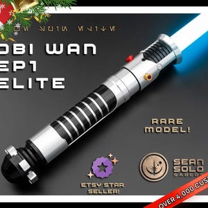 Obi Wan Kenobi Neopixel Lightsaber EP1-2 with Blade and Hard Case (Proffie 2.2) Star Wars