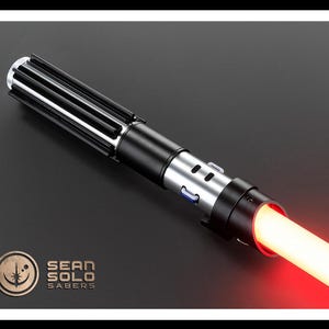 Darth Vader Neopixel Lightsaber: Metal Hilt, Red Blade, Smoothswing, Proffie/Xenopixel | Star Wars Sith Gift image 4