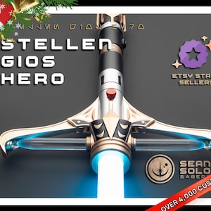 Stellan Gios Neopixel Lightsaber or Baselit Lightsaber with Blade and Hard Case, Baselit, XenoPixel V3 or Proffieboard 2.2, Star Wars