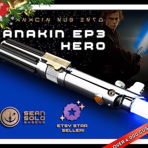 Anakin Skywalker Neopixel Lightsaber Neopixel Hardcase Proffie Light Saber, Bladed Baselit xeno V3 RGB Display Lightsaber Cosplay Lightsaber