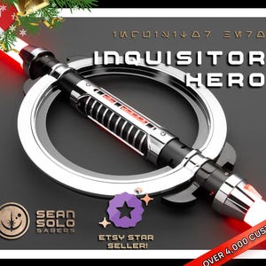 Grand Inquisitor&#39;s Neopixel Lightsaber or Baselit Lightsaber with 2 Blades, Baselit, XenoPixel V2 or Proffieboard 2.2, Star Wars