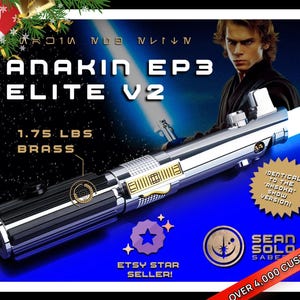 Anakin Skywalker Neopixel Lightsaber ELITE with Blade, Sean Solo Sabers, Graflex Lightsaber, Revenge of the Sith, Star Wars