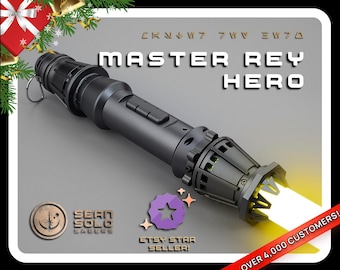 Rey Neopixel Lightsaber: Baselit, XenoPixel V3 or Proffieboard 2.2, Hard Case