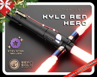 Kylo Ren Neopixel Lightsaber: Smoothswing, 22 Fonts, Hard Case