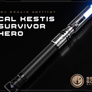 Cal Kestis Jedi Survivor Neopixel Lightsaber or Baselit Lightsaber with Blade and Hard Case, XenoPixel V2 or Proffieboard 2.2, Star Wars