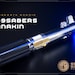 Anakin's Neopixel Lightsaber Hilt and Neopixel Blade, Platinum 89Sabers, Halloween Costume Prop 