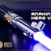 Anakin's Neopixel Lightsaber or Baselit Lightsaber with Blade and Hard Case, Smoothswing, Baselit, XenoPixel V2 or Proffieboard 2.2 