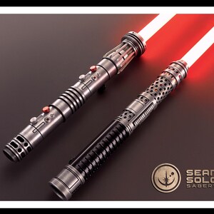 Darth Maul Neopixel Lightsaber Saberstaff: Double Blade, 2 Blades & Hard Case | Star Wars Sith Cosplay Gift image 4