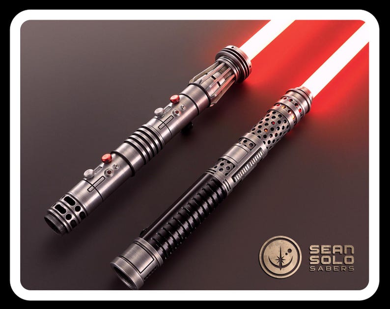 Darth Maul Neopixel Lightsaber Saberstaff: Double Blade, 2 Blades & Hard Case | Star Wars Sith Cosplay Gift image 4