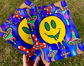 Trippy Face Art Etsy Trippy Face Art Etsy