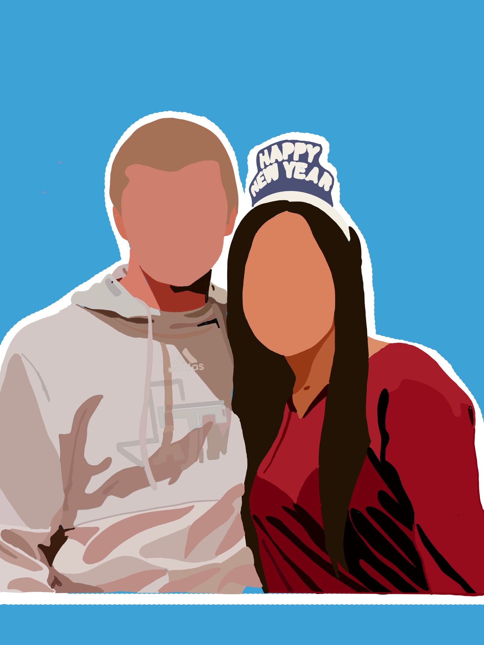 Custom Minimalist Digital Portrait Etsy