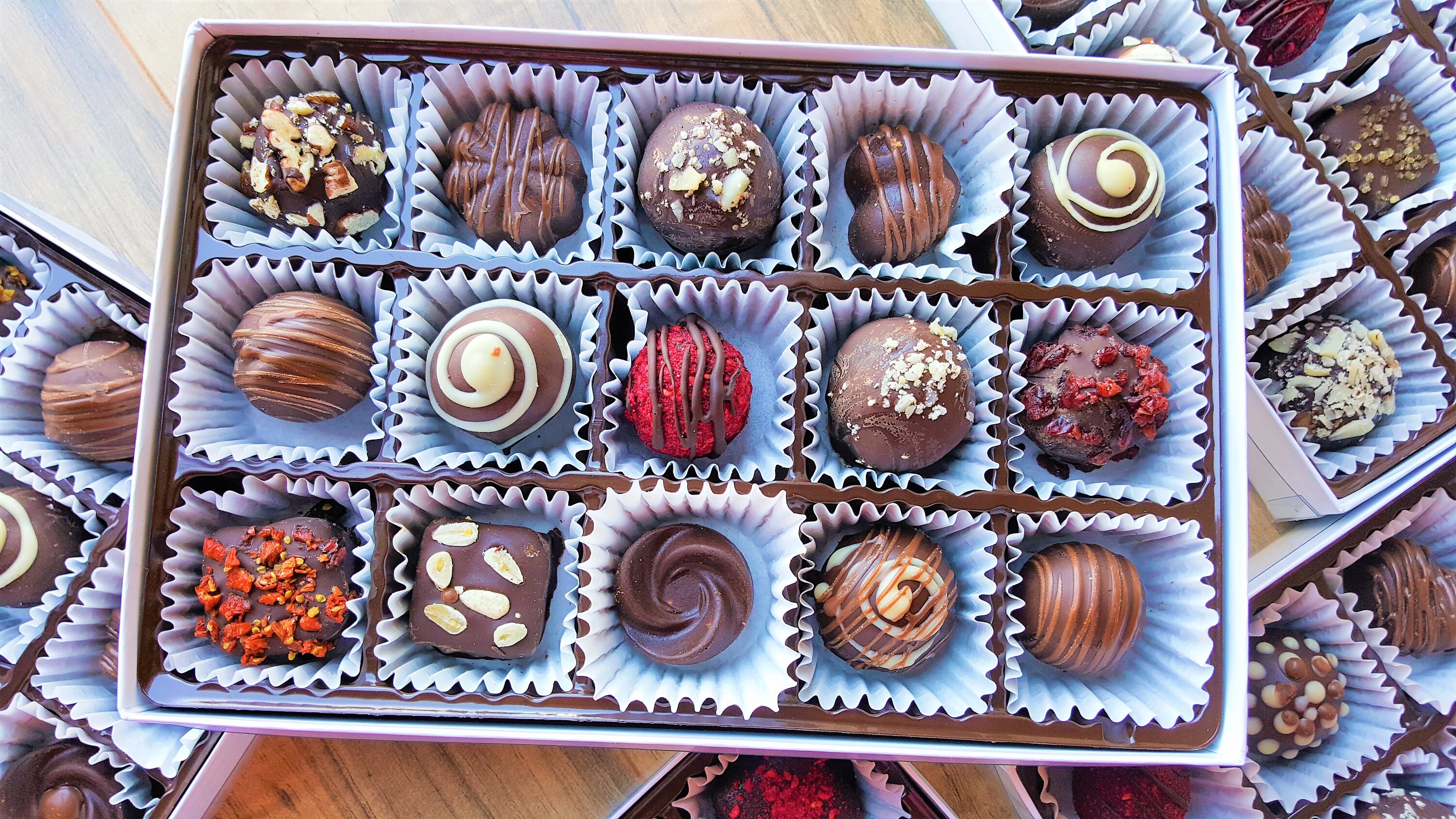 Vegan Artisan Chocolate Truffles, 12/15/30 pc box of handmade chocola…