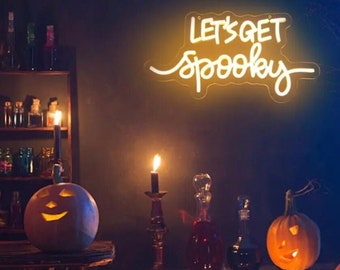 Halloween Neon Leuchtreklame, Let’s Get Spooky Leuchtreklame, Halloween-Party Neon Leuchtreklame, Halloween Party Decor, Halloween Leuchtreklame