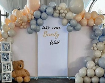 Arched Backdrop, Arch Stand and Fabric Backdrop Cover, Arch Backdrop Stand for Wedding, Baby Shower, Balloon Garland, Photo Booth, Party