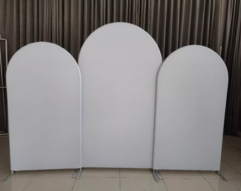 Arched Backdrop, White Arch Backdrop, Arch Backdrop Stand, Arched Fabric Backdrop, Arched Metal Frame Stand Fabric Backdrop, Arch Wedding