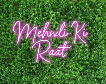 Mehndi Ki Raat Leuchtreklame, Mehndi Leuchtreklame, Leuchtreklame für Mehndi, Mehndi Dekoration, Ramadan Party Dekor, pakistanische Hochzeit, Mehndi Zeichen