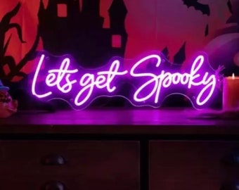 Halloween Neon Leuchtreklame, Let’s Get Spooky Leuchtreklame, Halloween-Party Neon Leuchtreklame, Halloween Party Decor, Halloween Leuchtreklame