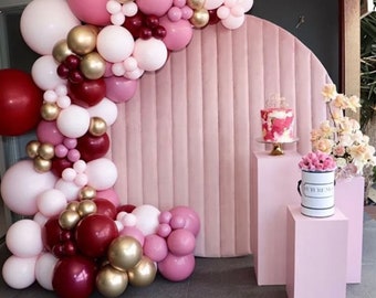 Round Backdrop, Round Velvet Backdrop, Velvet Backdrop, Pink Velvet Backdrop, Round Arch Stand, Round Backdrop Stand, Round Backdrop Cover