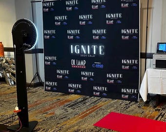 Custom Logo Backdrop Banner, Step and Repeat Business Event Backdrop, Logo Step Repeat Banner, Custom Event Backdrop, Corporate Event Banner