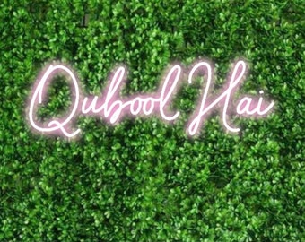 Qubool Hai Neon Sign, Nikkah Neon Sign, Neon Sign for Nikkah, Nikkah Decoration, Pakistani Party Decor, Pakistani Wedding, Wedding Neon Sign
