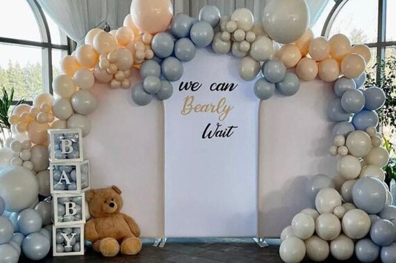 Arched Backdrop, Arch Stand and Fabric Backdrop Cover, Arch Backdrop Stand for Wedding, Baby Shower, Balloon Garland, Photo Booth, Party