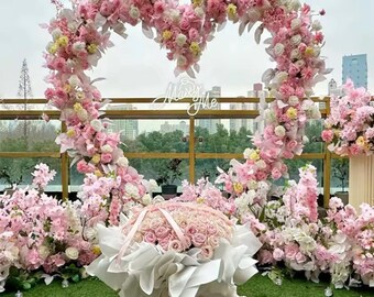 Heart Shaped Backdrop Stand, Valentines Day Backdrop, Marry Me Stand, Proposal Backdrop Stand, Propsal Decor, Marry me, Floral Arch Stand