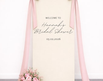 Benutzerdefinierte Stoff Hochzeit Willkommen Schild Abdeckung Personalisierte Farbe Brautdusche Stoff Willkommen Schild Abdeckung und Ständer, Minimalist Outdoor Decor