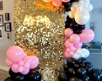 Gold Shimmer Backdrop, Gold Sequin Holiday Christmas Backdrop, Sequin Panels for Birthday, Wedding, Party, Gold New Years Backdrop
